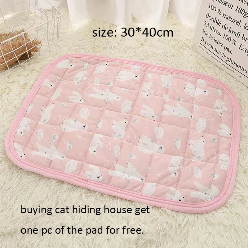 Cat Bed Detachable Cat Hiding House Comfortable Small Dog Nest Washable Cave Cats Beds