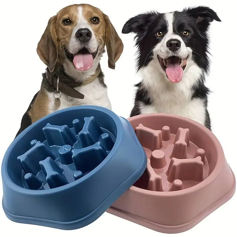 Dog Slow Feeder Bowl Anti-glutton Food Bowl for Dogs Slow Eating Dog Feeders Healthy Diet Pet Feeding Watering Supplies