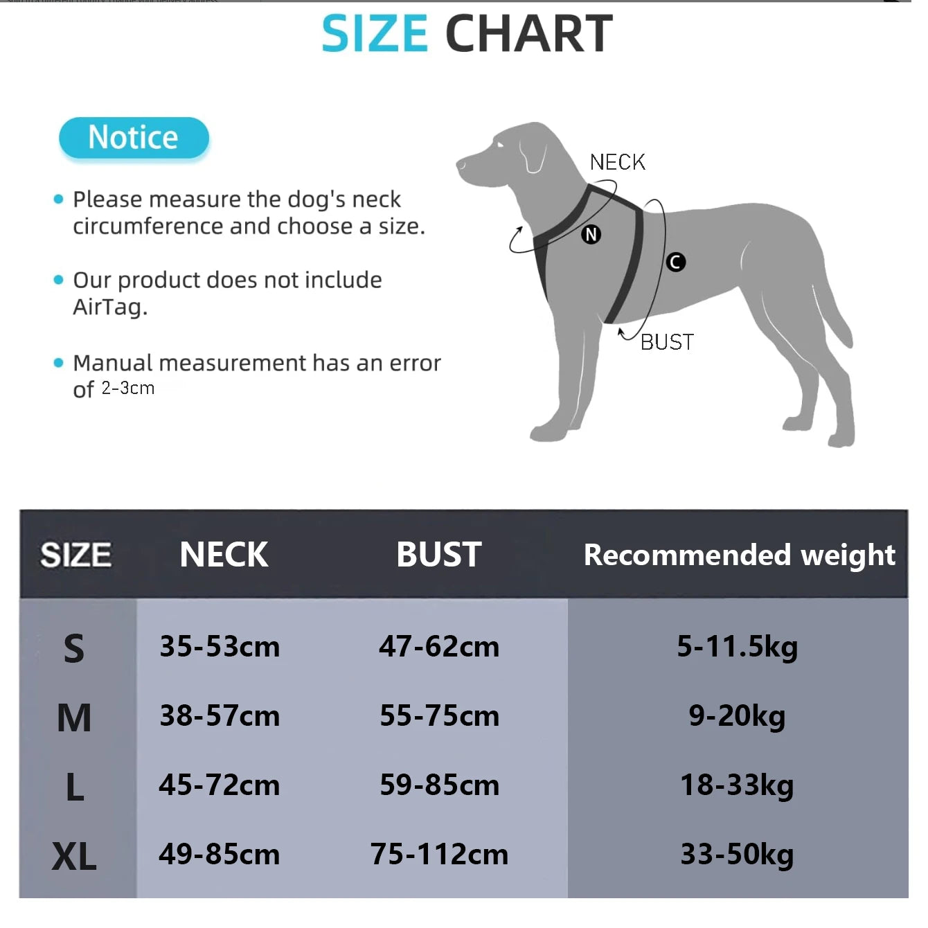 Adjustable Dog Harness Vest Pet Reflective Breathable Vest Chest Strap for Small Medium and Large Dogs for Outdoor Walking