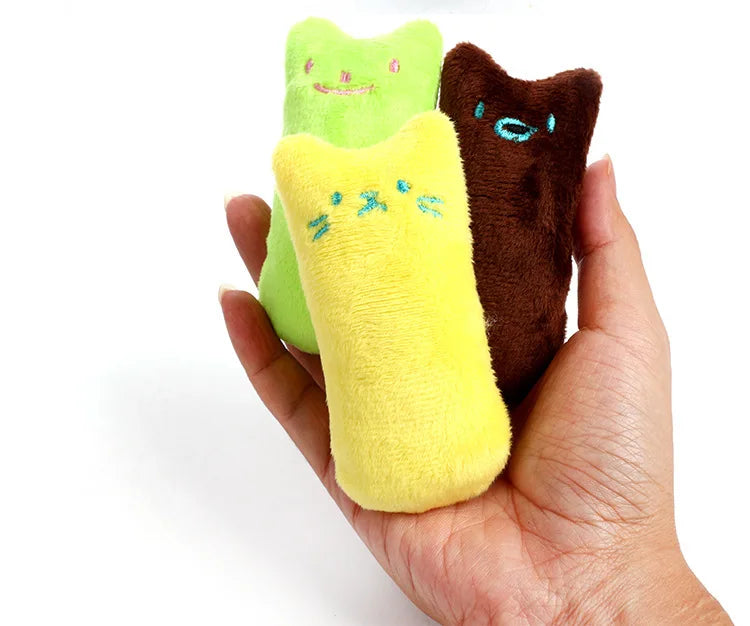 Color Catnip Cat Toys Pillow Interactive Cat Toy Catnip Pet Supplies Pillow Thumb Teeth Grinding Bite Mint Cat Toy