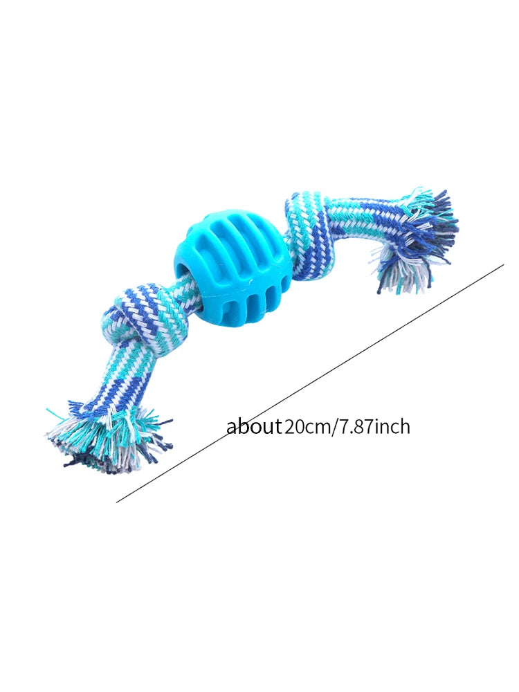 Pet dog toy Cotton rope double knot ball Bite resistant tooth cleaning toy ball pet supplies