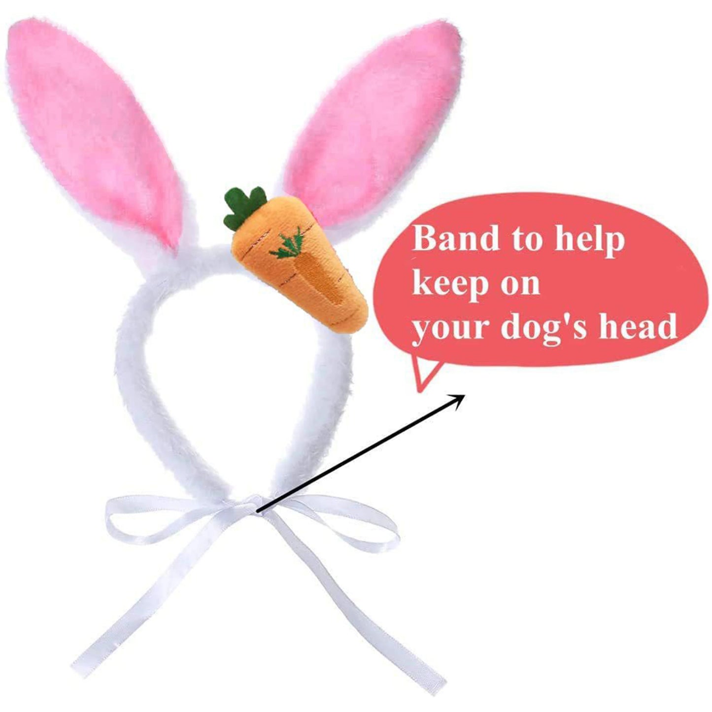 Easter Dog Costumes, Easter Bunny Ears Headband Headband, Easter Dog Headwear for Small Medium Large Dog Party Costume Accessory