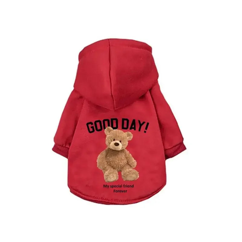 Pet Dog Clothes Cute Cartoon Bear Dog Hoodie For Small Dogs Pullovers Puppy Costumes Chihuahua Hug Ropa Perro