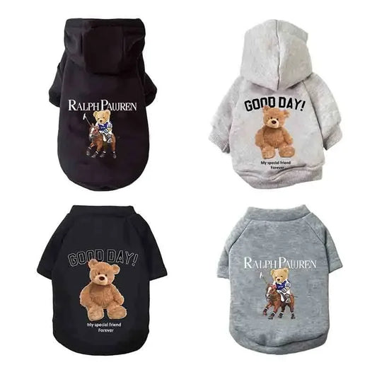 Pet Dog Clothes Cute Cartoon Bear Dog Hoodie For Small Dogs Pullovers Puppy Costumes Chihuahua Hug Ropa Perro