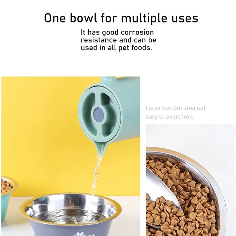 Cute Dog Bowls for Medium Large Dogs Feeding Bowls Water Bowls Stainless Steel Small Dog Food Bowl