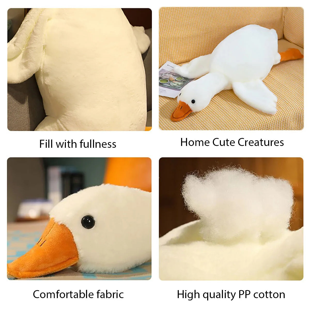 50/130CM Hot Goose Plush Stuffed Soft Duck Sleeping Pillow Sofa Cushion Kids Girlfriend Birthday Gift