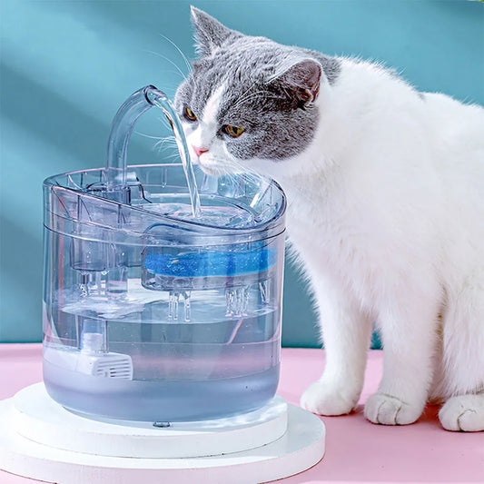 Automation Sensor Faucet Fountain Food Grade Transparent Plastic Dog Water Dispenser For Cat Pet Sensor Drinker