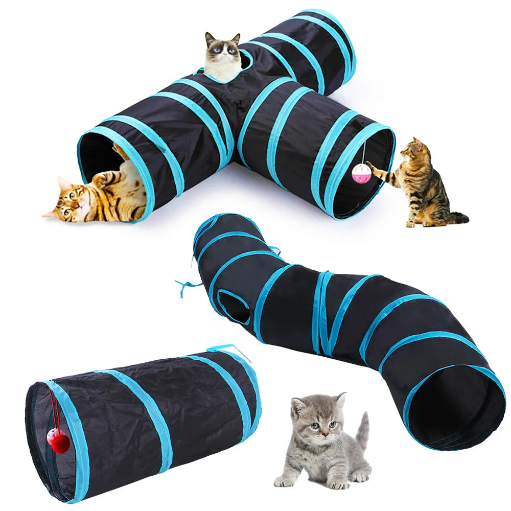 Cat Tunnel Pet Supplies Cat S T Pass Play Tunnel Foldable Barrel for Indoor loud paper