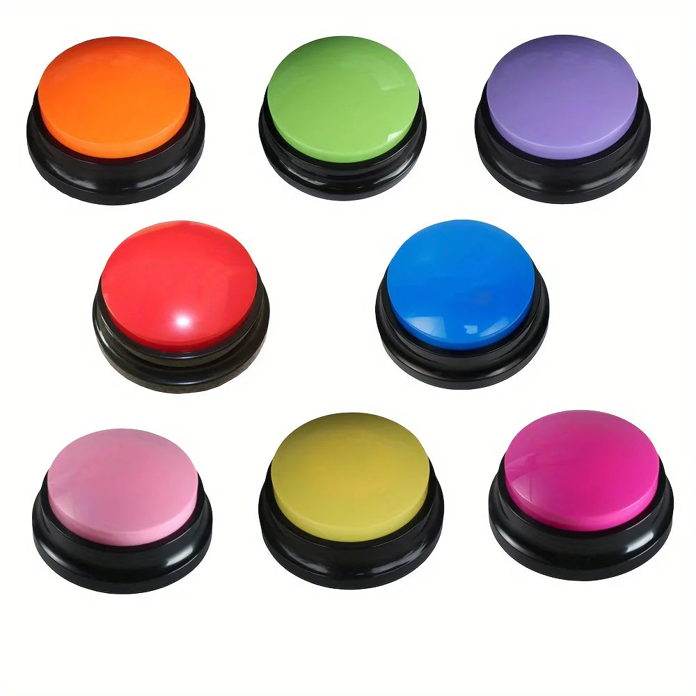 8PCS Dog Communication Buttons Voice Recording Button for Pet Training Buzzer 30 Second Record Playback Funny Gift for Talking