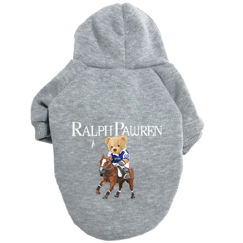 1pc pet hoodie Polyester  hoodie police printed  suitable for small and medium dog breeds