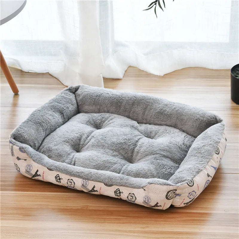 Pet Large Dog Bed Warm House Candy-colored Square Nest Pet Kennel For Small Medium Large Dogs Cat Puppy Plus Size Dog Baskets