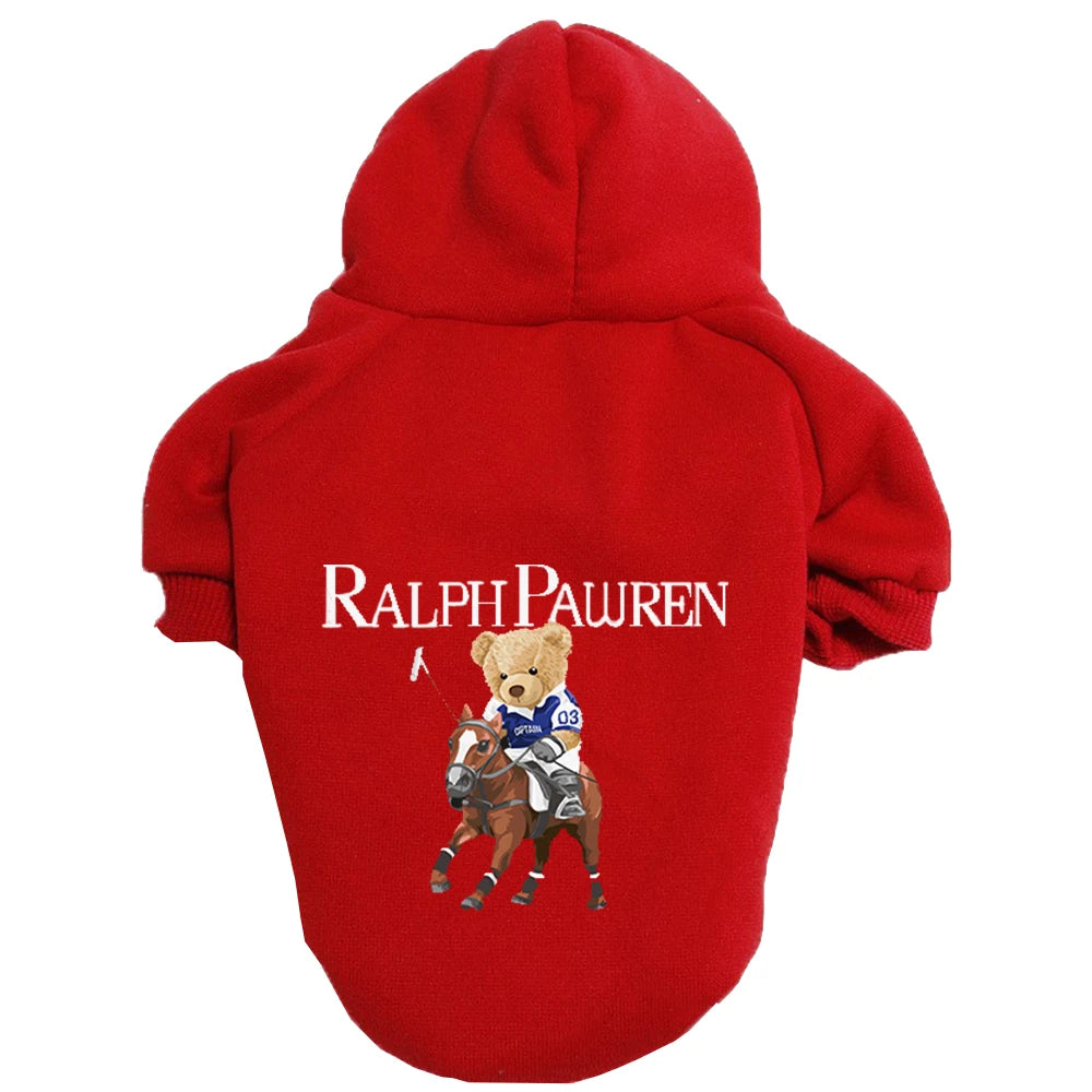 1pc pet hoodie Polyester  hoodie police printed  suitable for small and medium dog breeds