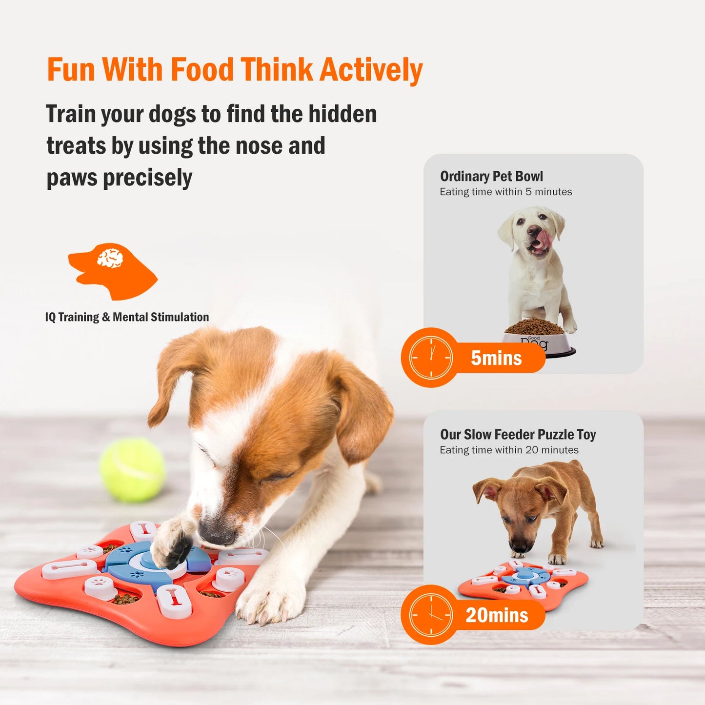 Dog Puzzle Toys for IQ Training & Mental Enrichment, Interactive Dog Toys for Large Medium Small Dogs，Dog Treat Puzzle Dispensin