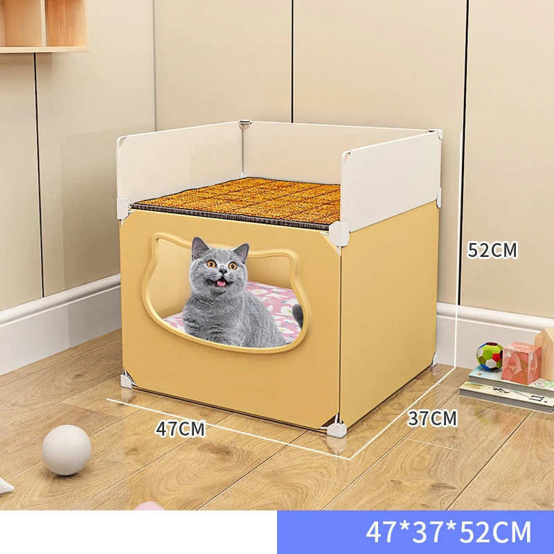 Cat Bed Detachable Cat Hiding House Comfortable Small Dog Nest Washable Cave Cats Beds