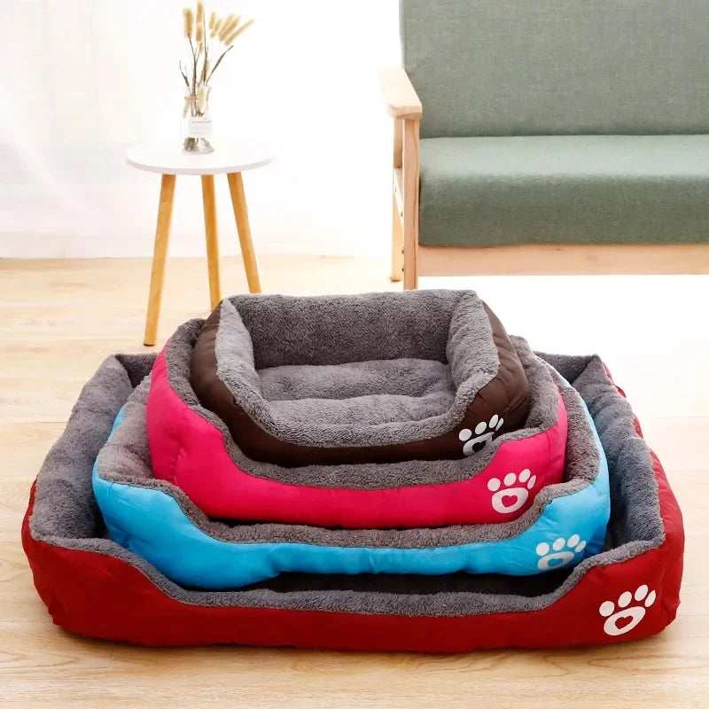 Pet Large Dog Bed Warm House Candy-colored Square Nest Pet Kennel For Small Medium Large Dogs Cat Puppy Plus Size Dog Baskets