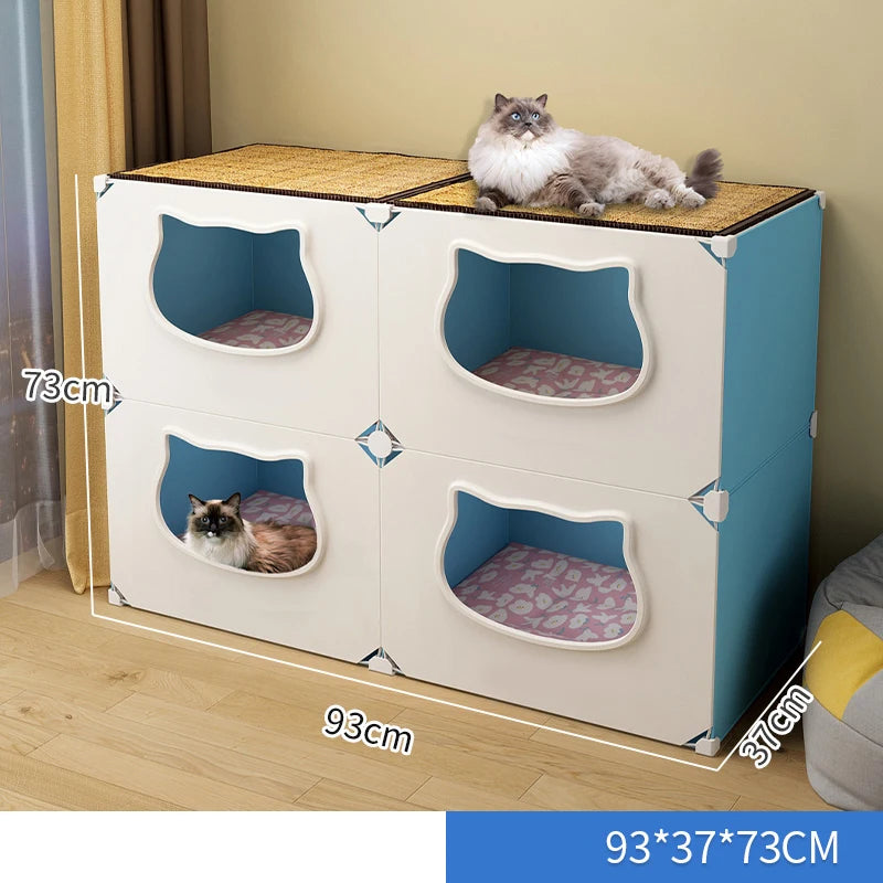 Cat Bed Detachable Cat Hiding House Comfortable Small Dog Nest Washable Cave Cats Beds