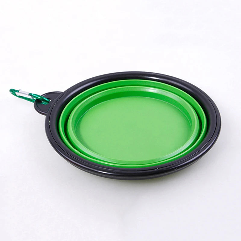 Collapsible 1000 Ml Collapsible Silicone Bowl Pet Outdoor Travel Portable Puppy Kitten Food Container Feeder