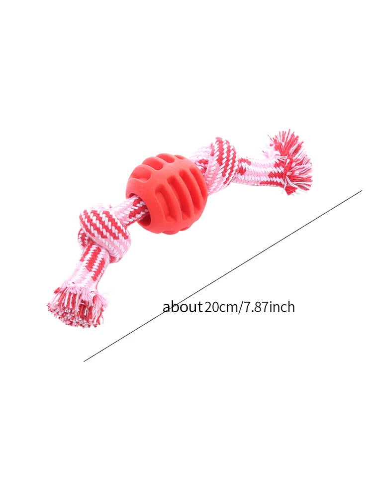 Pet dog toy Cotton rope double knot ball Bite resistant tooth cleaning toy ball pet supplies