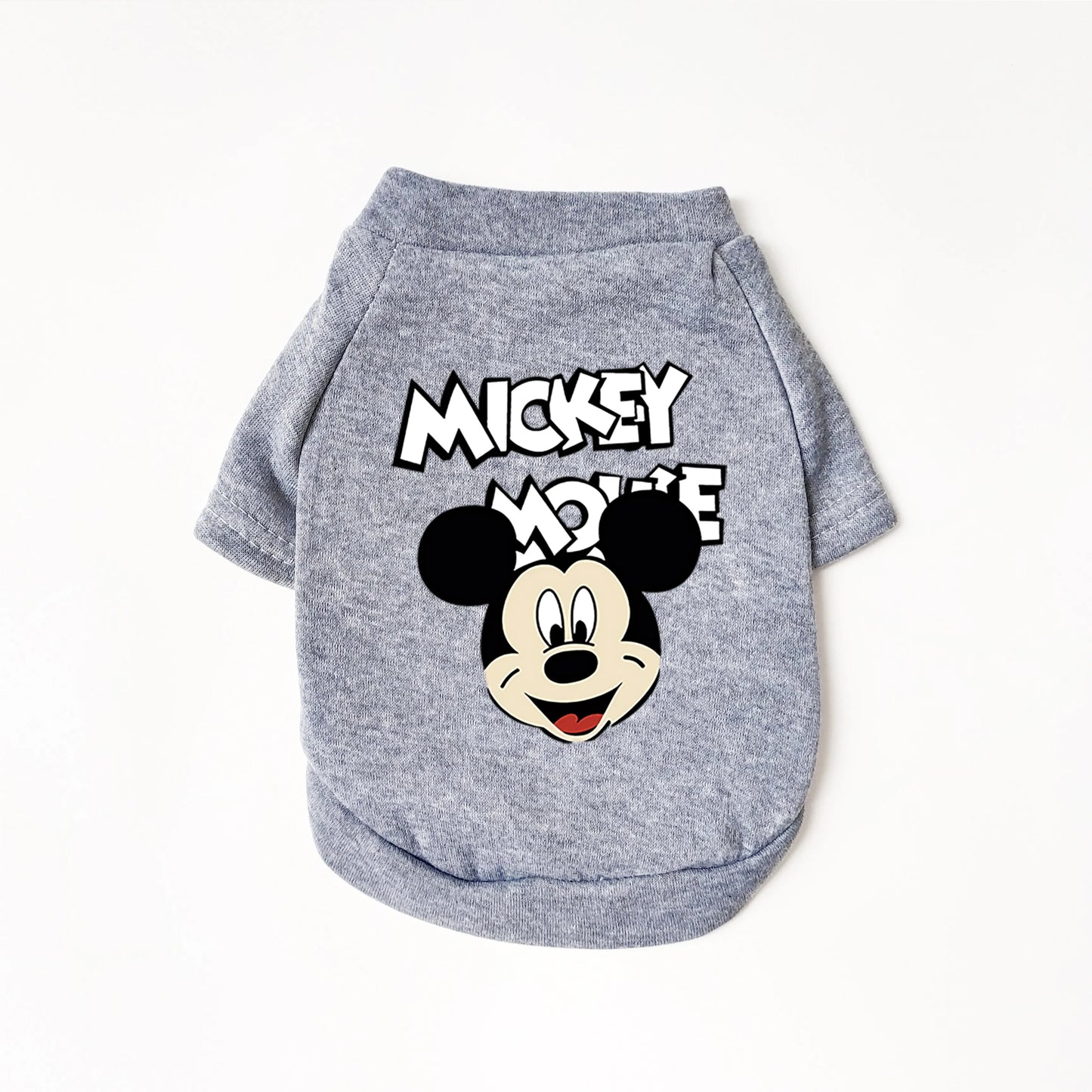 1pc pet Hoodless hoodie Polyester sweatshirt Mickey Minnie printed suitable for small and medium dog breeds