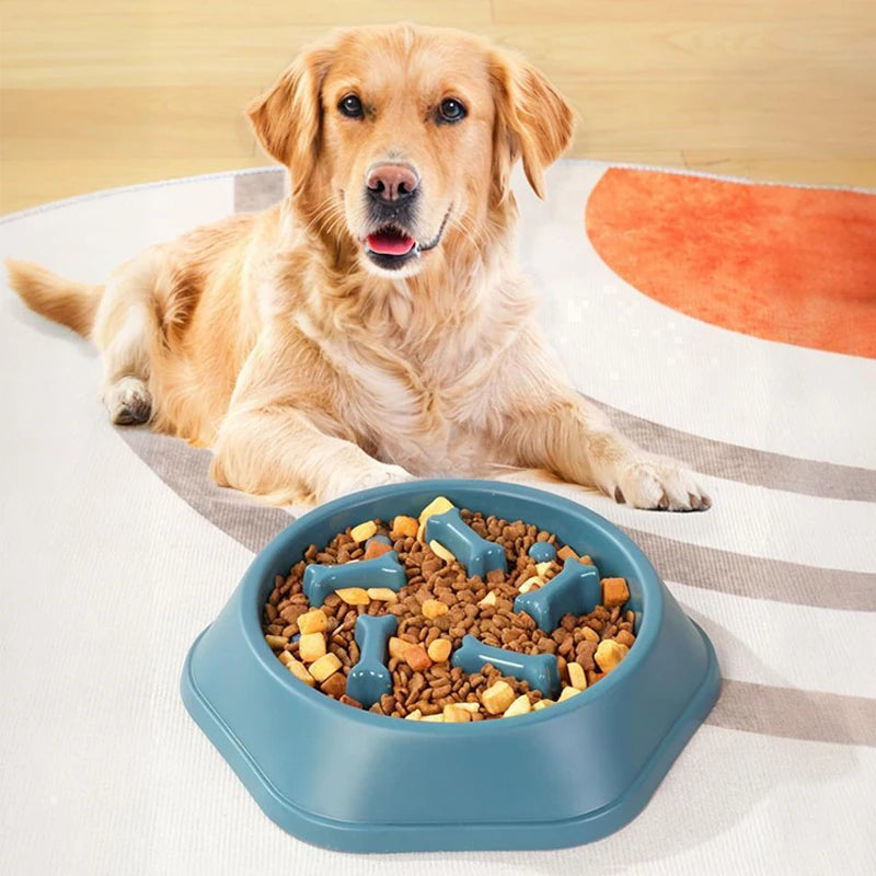 Dog Slow Feeder Bowl Anti-glutton Food Bowl for Dogs Slow Eating Dog Feeders Healthy Diet Pet Feeding Watering Supplies