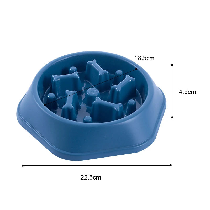 Dog Slow Feeder Bowl Anti-glutton Food Bowl for Dogs Slow Eating Dog Feeders Healthy Diet Pet Feeding Watering Supplies