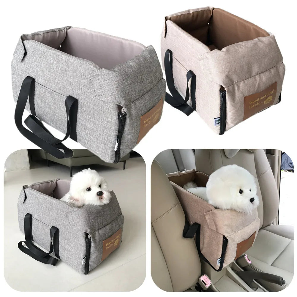 Dog Car Seat Bed Car Central Dog Car Seat Bed Portable Dog Carrier for Small Dogs Cats Safety Travel Bag