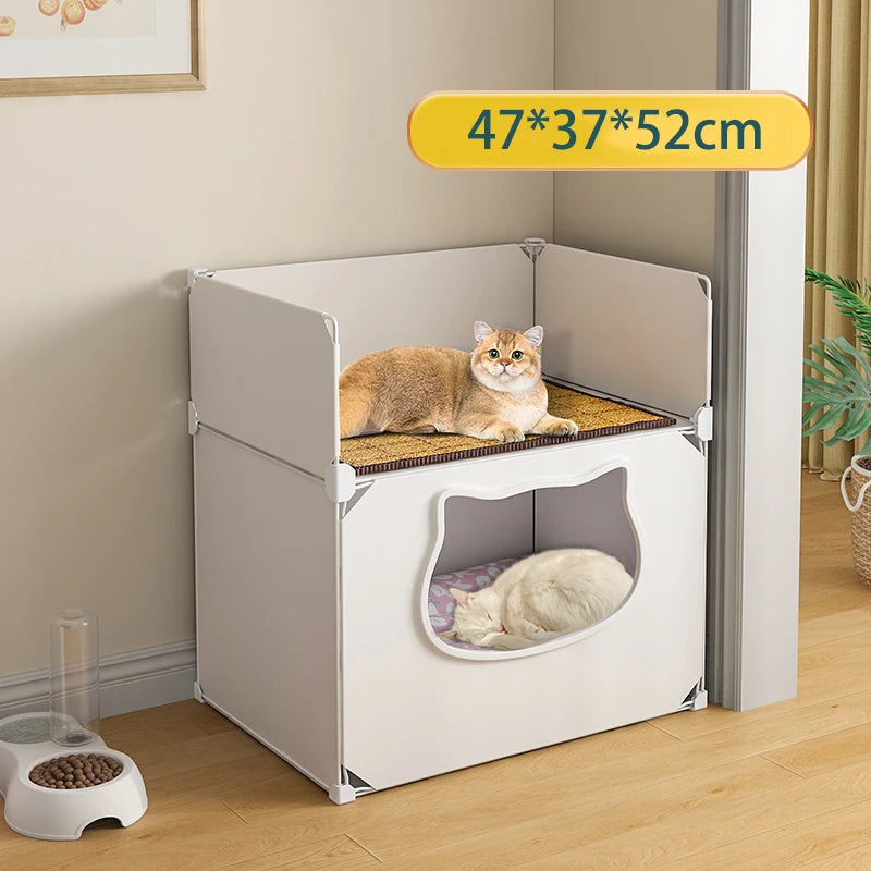 Cat Bed Detachable Cat Hiding House Comfortable Small Dog Nest Washable Cave Cats Beds