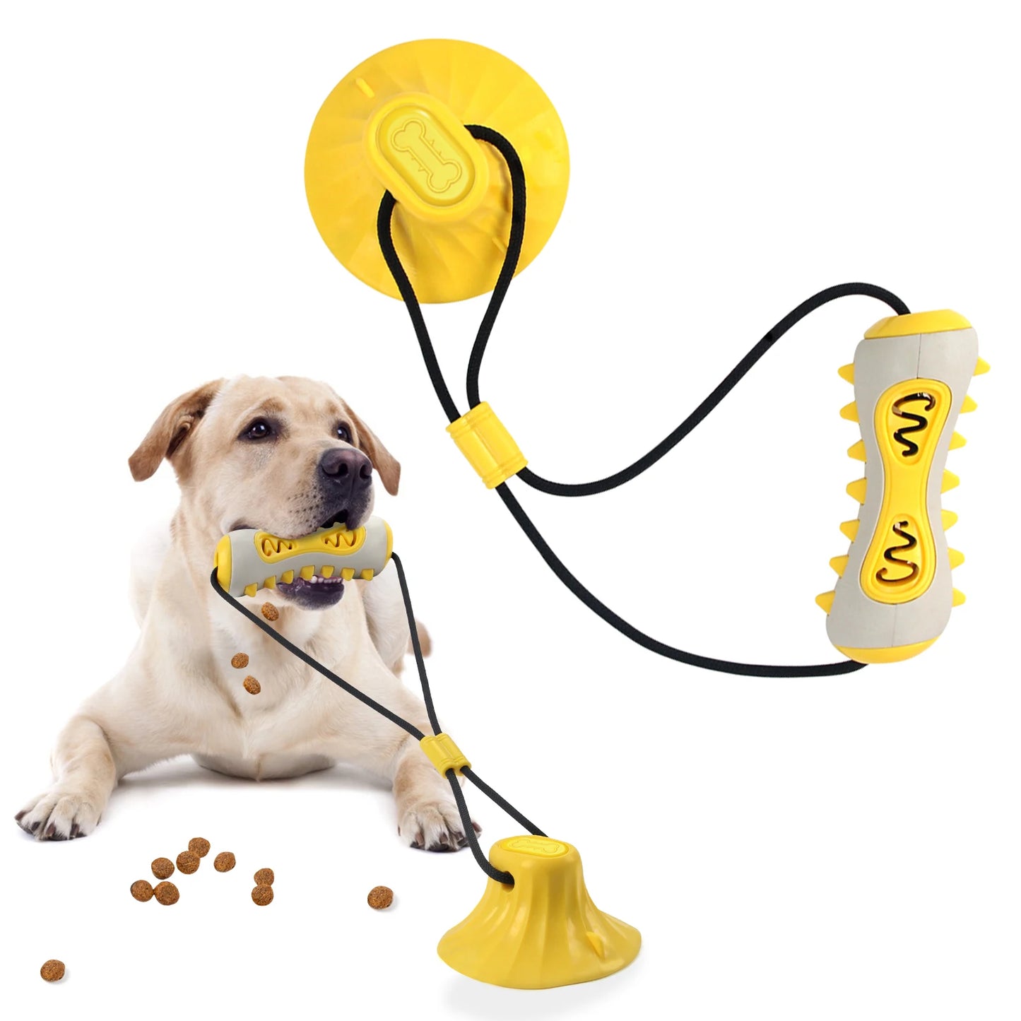 Dog Toys Dog Chewing Toys with Ropes Rubber Grinding Teeth Toys Interactive Training Teeth Cleaning Pet Products for All Dogs