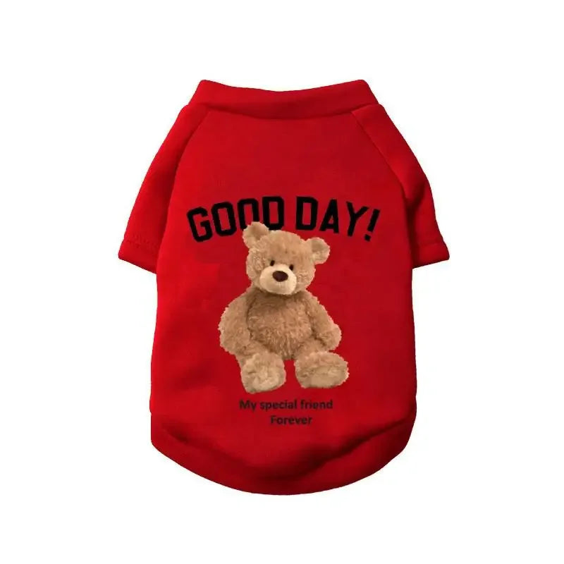 Pet Dog Clothes Cute Cartoon Bear Dog Hoodie For Small Dogs Pullovers Puppy Costumes Chihuahua Hug Ropa Perro