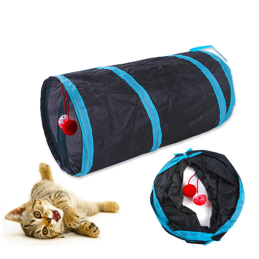 Cat Tunnel Pet Supplies Cat S T Pass Play Tunnel Foldable Barrel for Indoor loud paper