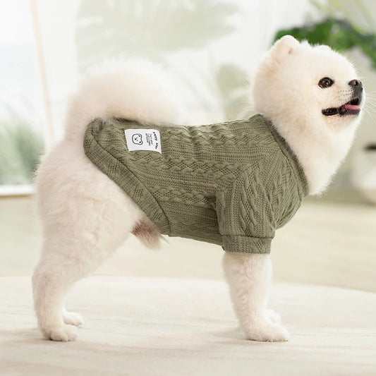 Warm Puppy Sweater Winter Dog Clothes Chihuahua Yorkies Knitting Wear French Bulldog Pet Apparel For Small Dogs Cats Sweater