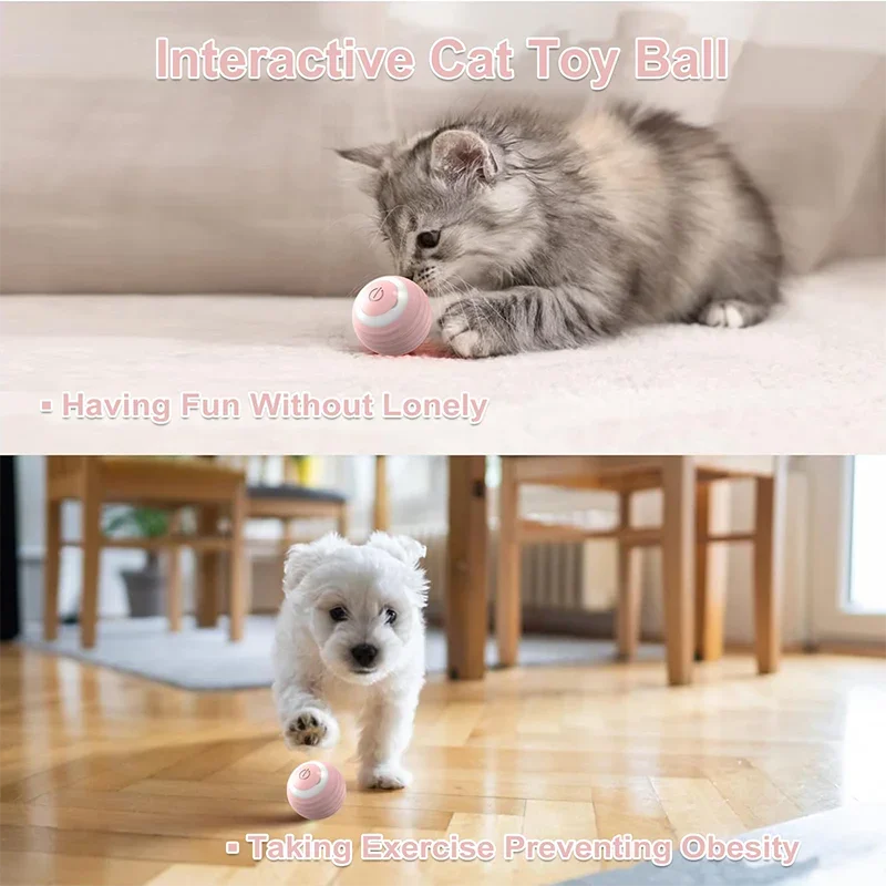 1Pcs Cat Toys Interactive Cat Teaser Ball Pet Toy Ball Gravity Rolling Ball Cat Self Indulgence Ball Bite Resistant Pet Products