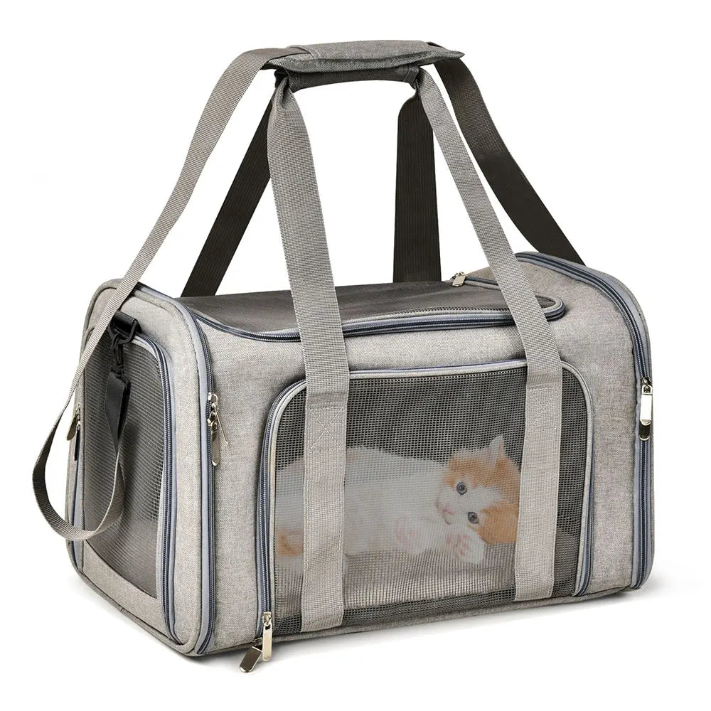 Dog Carrier Bag Soft Side Backpack Cat Pet Carriers Dog Travel Bags Airline Approved Transport