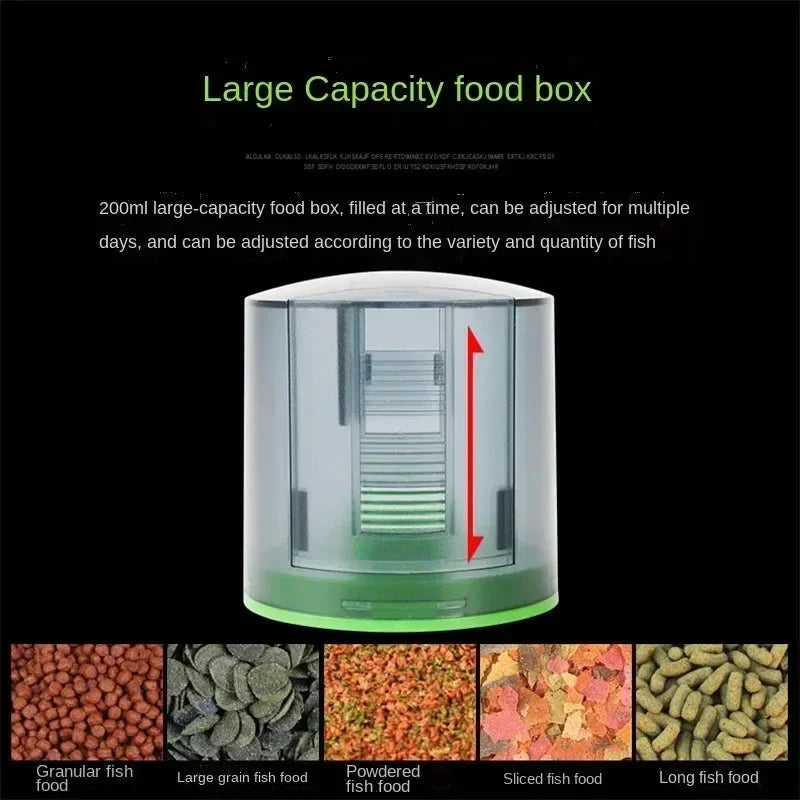 Automatic Fish Tank Feeder Intelligent Timing Feeder Aquarium Goldfish Feeder Large Capacity Fish Aquarium Feeding Apparatus