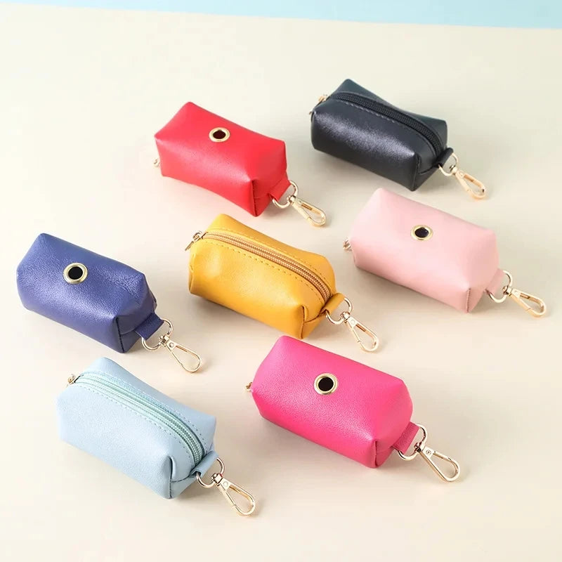 Outdoor Portable Pet Dog Dispenser Pickup Bag Can Hang Traction Rope Dog  Storage Bag  Send A Roll Of Garbage Bags