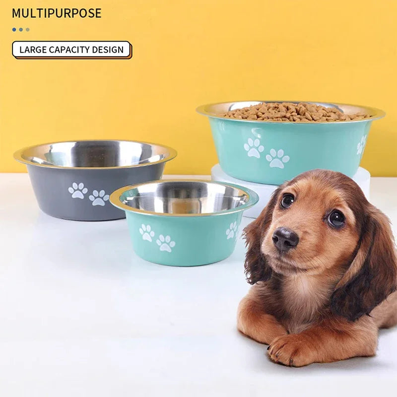 Cute Dog Bowls for Medium Large Dogs Feeding Bowls Water Bowls Stainless Steel Small Dog Food Bowl