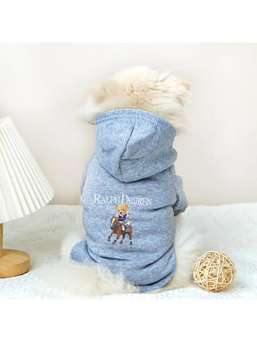 1pc pet hoodie Polyester  hoodie police printed  suitable for small and medium dog breeds