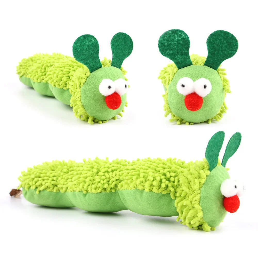 Cat Chew Toys Caterpillar Catnip Molar Toy Silvervine Cat Teaser Interaction Toy Clean Mouth Kitten Toy Pet Supplies Accessories