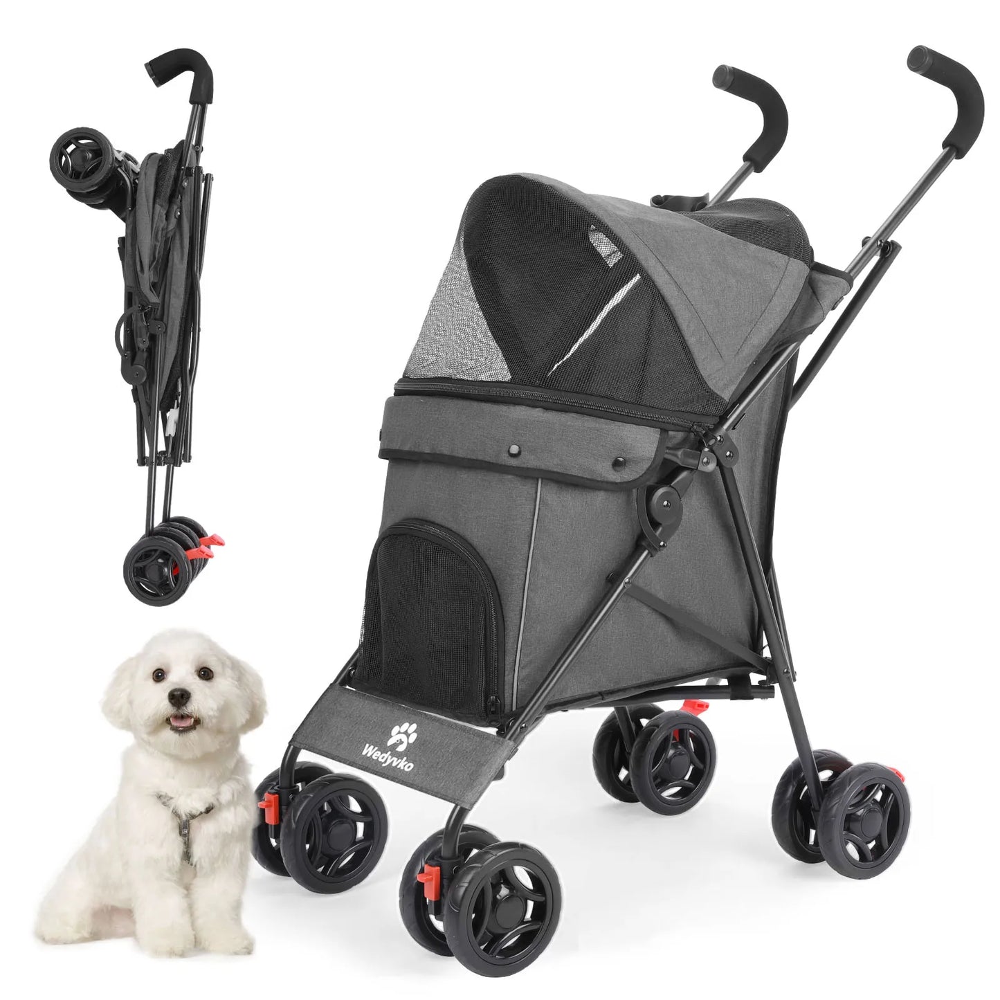 Pet Stroller Lightweight Folding Small and Medium-sized Outdoor Puppy Stroller Cat Dog Travel Breathable dogs accessories