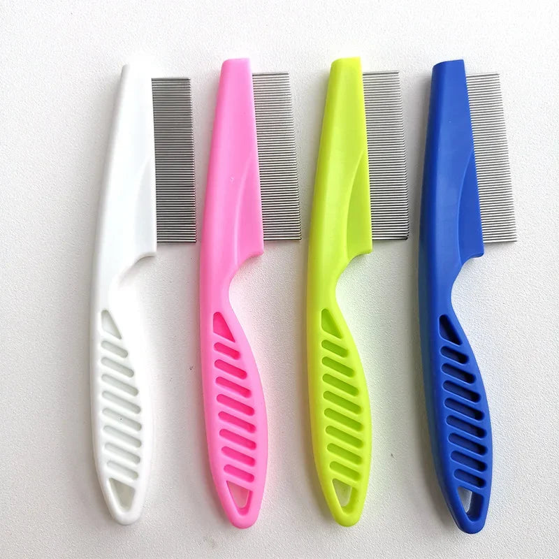 Pet Hair Shedding Comb Stainless Steel Flea Comb for Cat Dog Pet Comfort Cats Hair Grooming Comb Dog Cat Fur Removal Brush