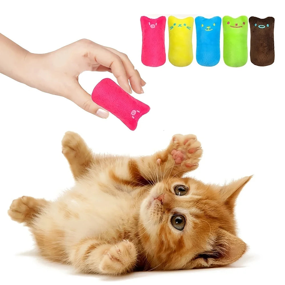 Color Catnip Cat Toys Pillow Interactive Cat Toy Catnip Pet Supplies Pillow Thumb Teeth Grinding Bite Mint Cat Toy