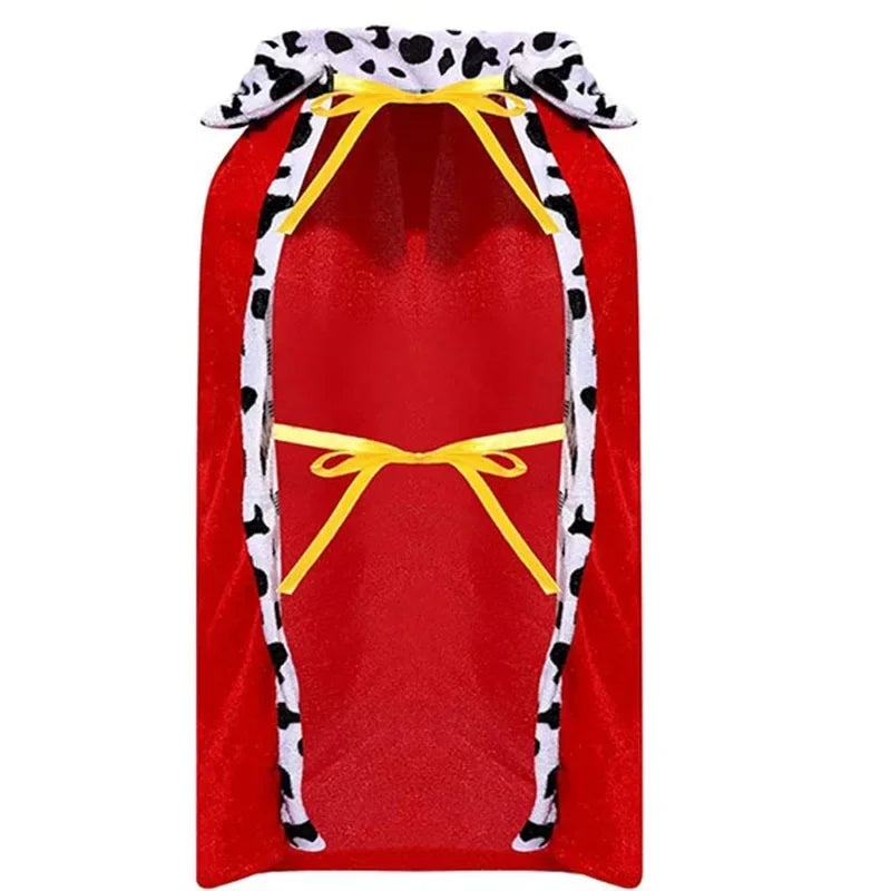 Pet Cape Crown Dog King Hat Cape Christmas Prince Costume Halloween Cosplay Party Set