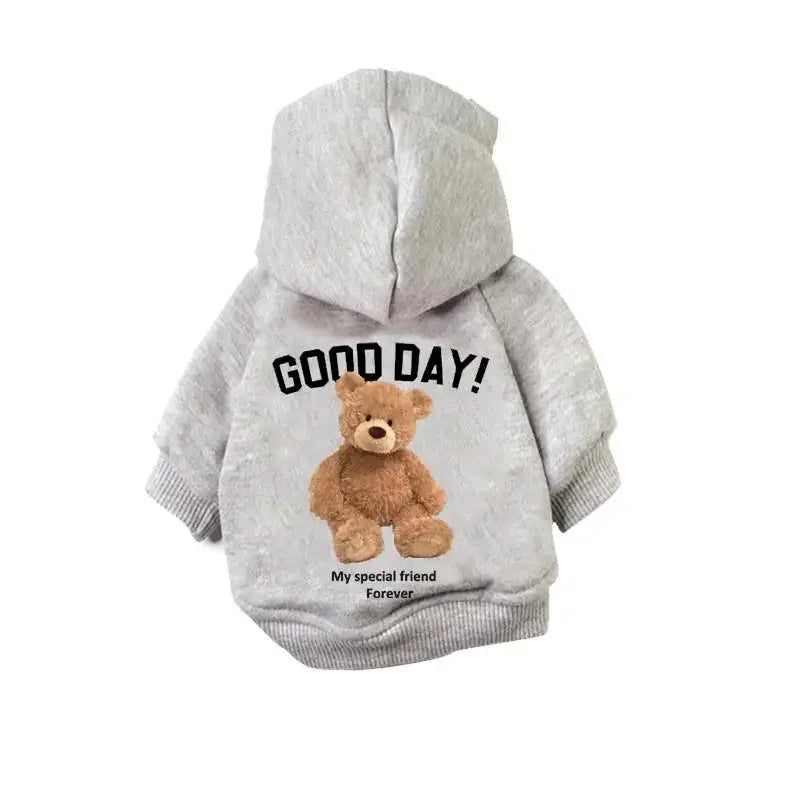 Pet Dog Clothes Cute Cartoon Bear Dog Hoodie For Small Dogs Pullovers Puppy Costumes Chihuahua Hug Ropa Perro