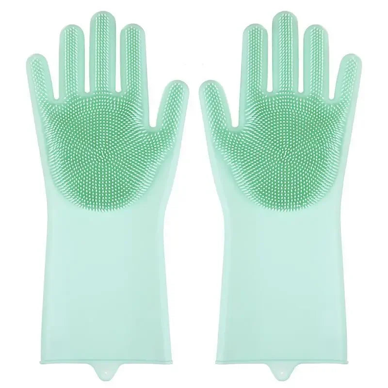 Pet Grooming Cleaning Gloves Dog Cat Bathing Shampoo Glove Scrubber Magic Dishwashing CleannerSponge Silicon Hair Removal Glove