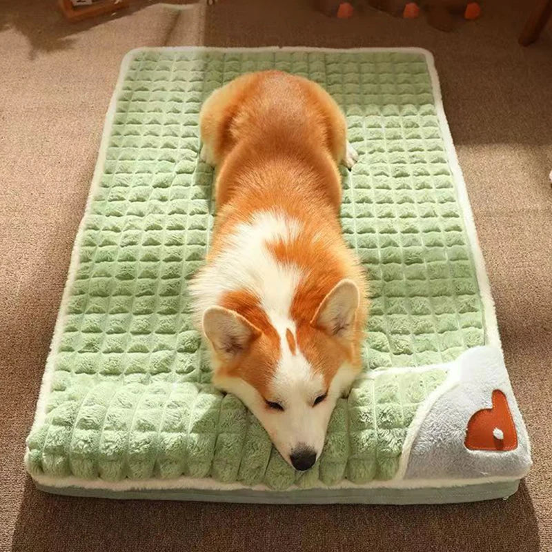 Dog Mat Luxury Sofa for Small Medium Dogs Plaid Bed for Cats Dogs Fluff Sleeping Removable Washable Pet Beds