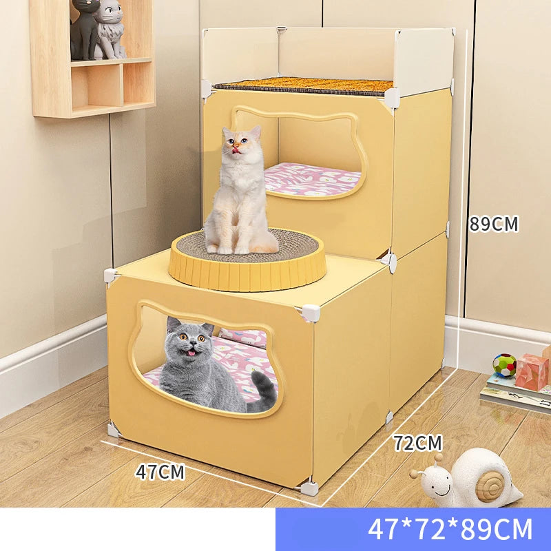 Cat Bed Detachable Cat Hiding House Comfortable Small Dog Nest Washable Cave Cats Beds