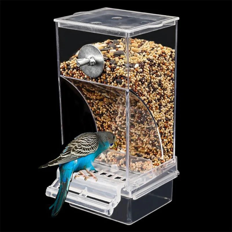 Bird Feeder Automatic Parrot Feeder Beverage Acrylic Seed Food Container Small And Medium-Sized Parrot Cage Accessories