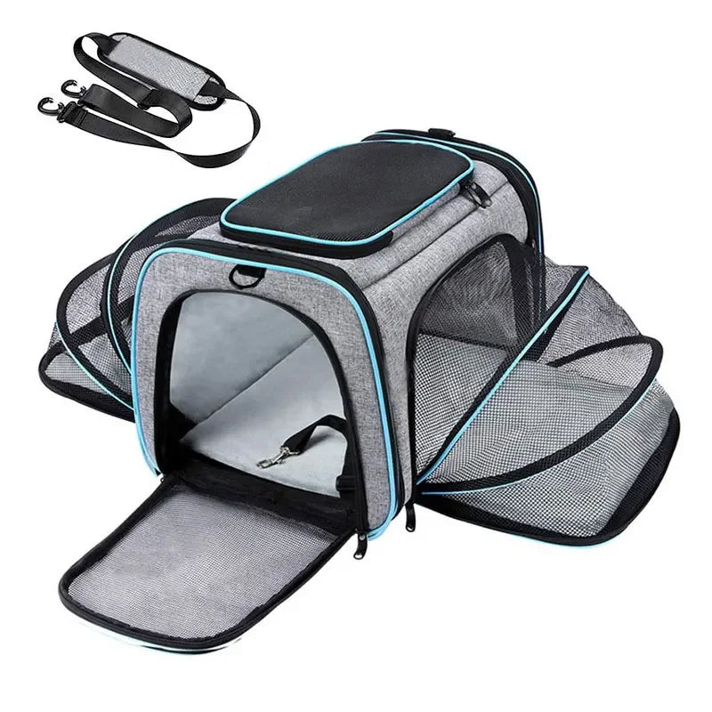 Portable Breathable Foldable Shoulder Bag Cat Dog Carrier Bags Outgoing Travel Pets Handbag Transport Bag