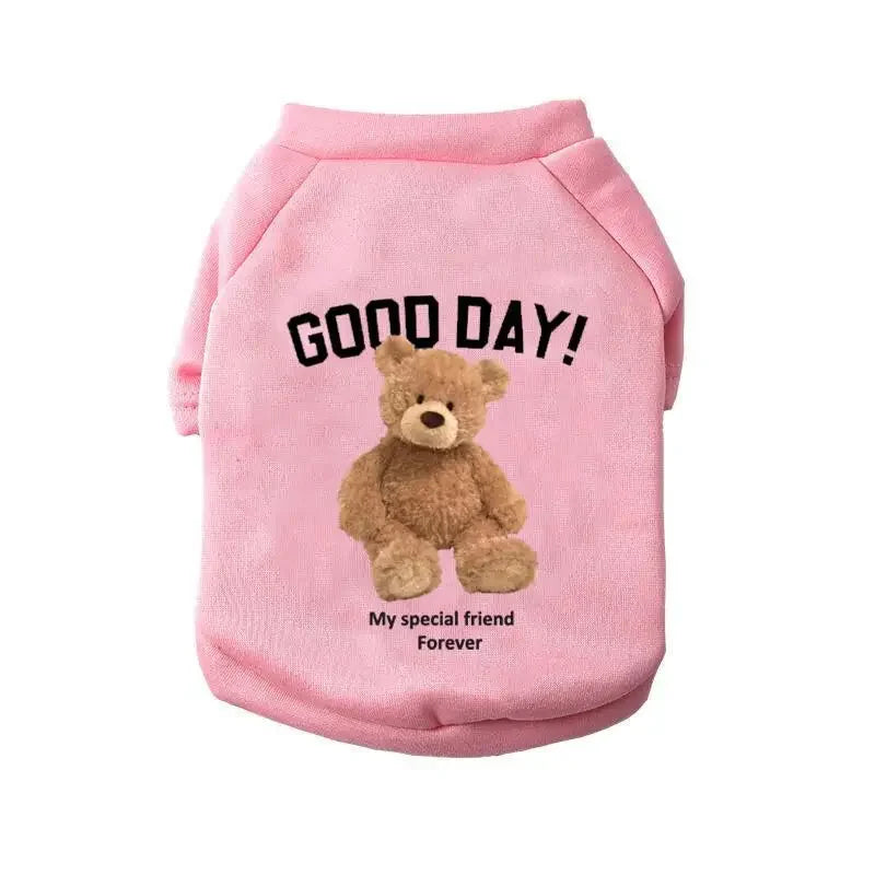 Pet Dog Clothes Cute Cartoon Bear Dog Hoodie For Small Dogs Pullovers Puppy Costumes Chihuahua Hug Ropa Perro