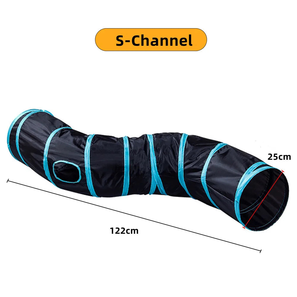 Cat Tunnel Pet Supplies Cat S T Pass Play Tunnel Foldable Barrel for Indoor loud paper